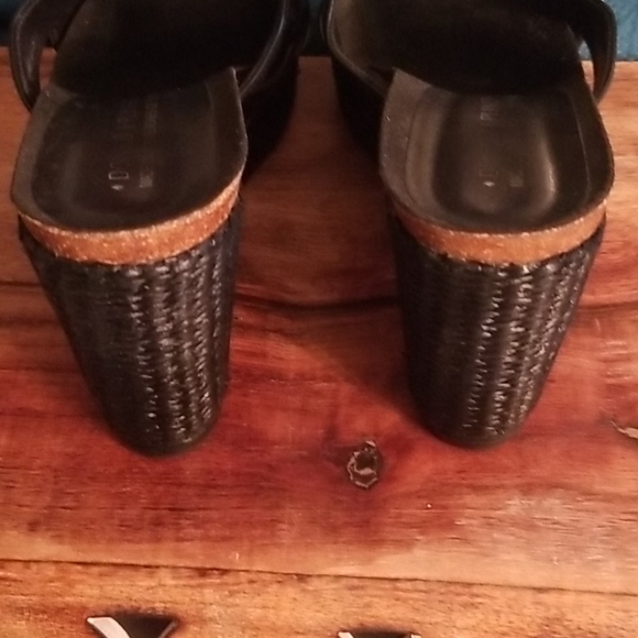 Donald Pliner Black Wedge Sandals - Picture 3 of 5